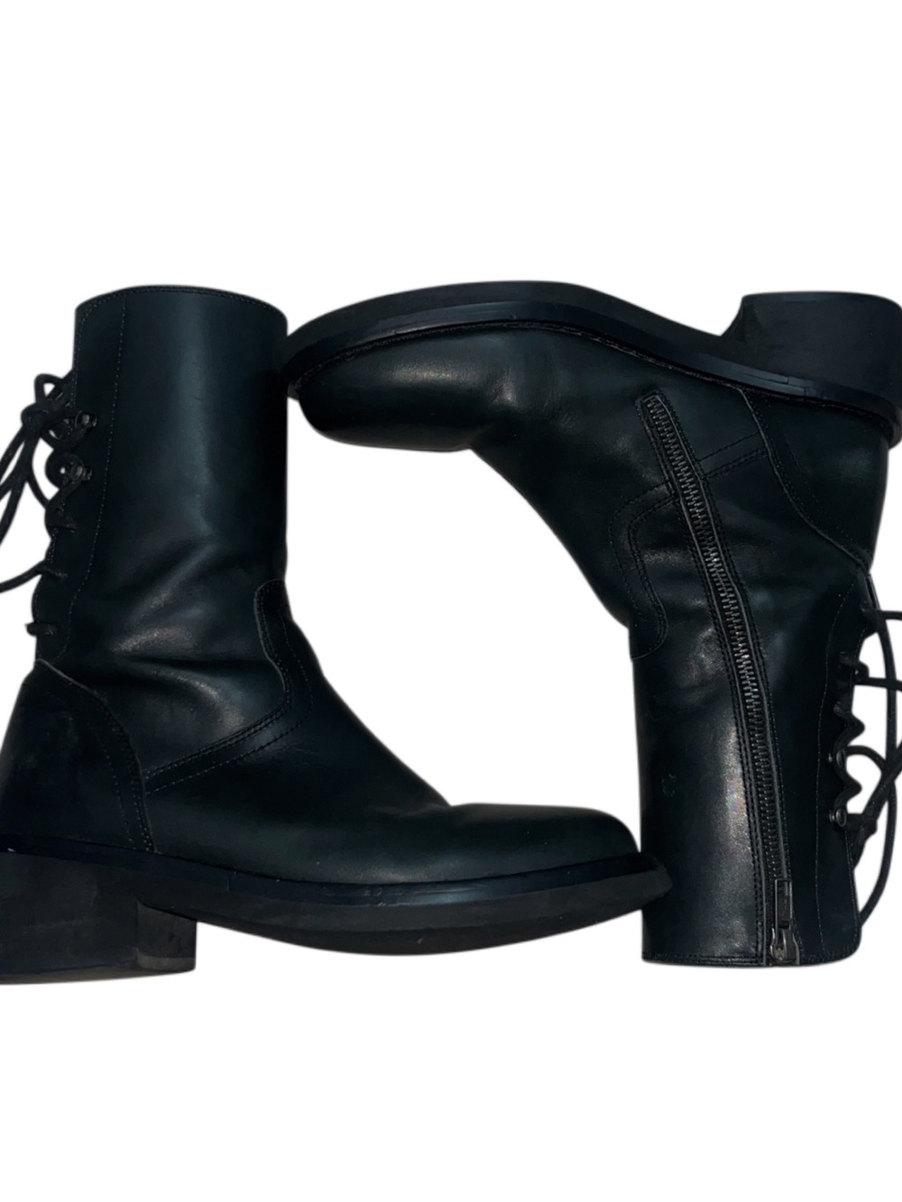 ann demeulemeester backlace boots